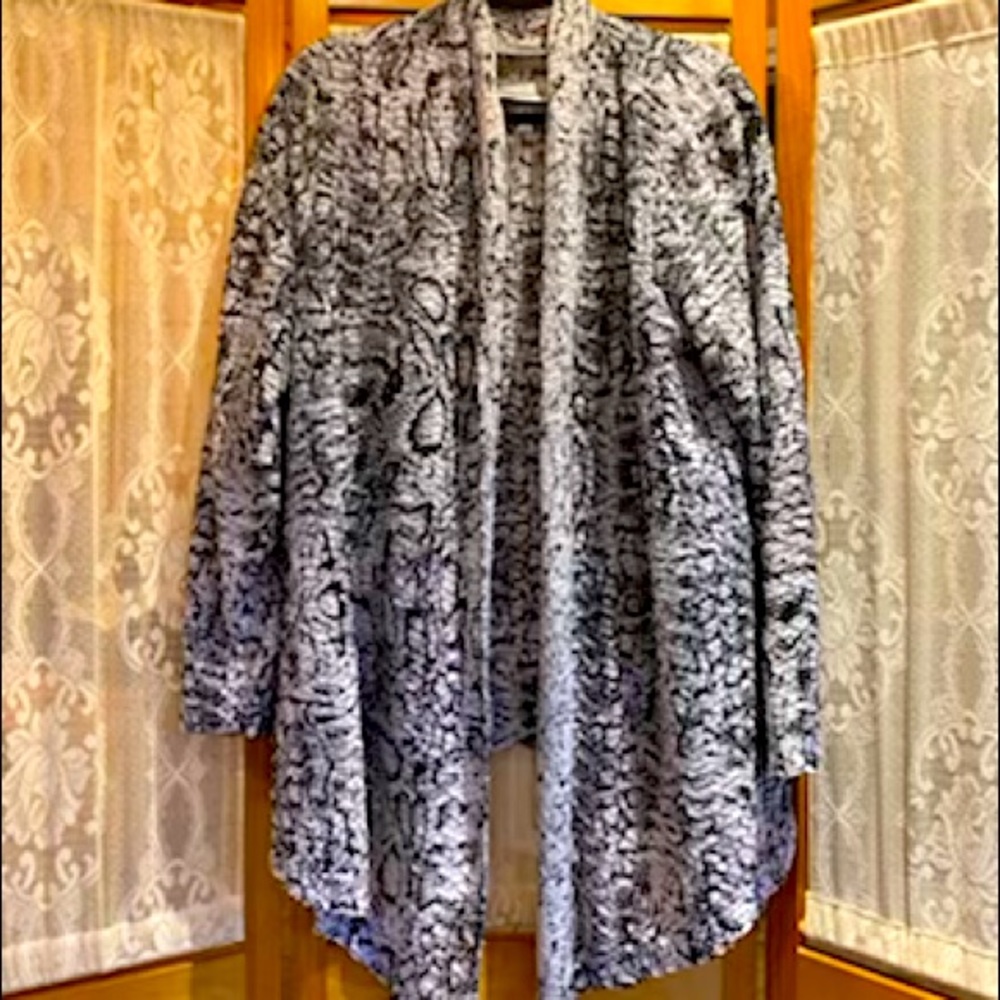 George Simonton Animal Print Burnout Knit Shawl